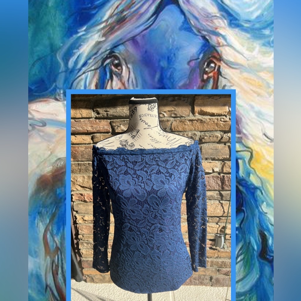 Kate Kasin Off- Shoulder Lace Top - Picture 3 of 9